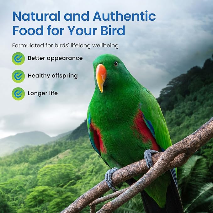 Harrison's Bird Foods Pepper Lifetime Coarse - Certified Organic, Non-GMO Formula for Medium to Large Birds - Premium, Nutrition for Long-Term Health, Vitality & Wellness - 5 lb Bag