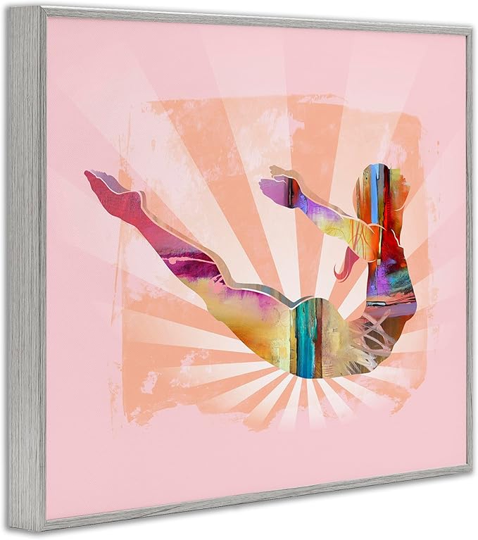 Stupell Industries Abstract Mindfulness Exercise Framed Giclee Wall Art Design by Tim Parker, Gray Framed, 14 x 11