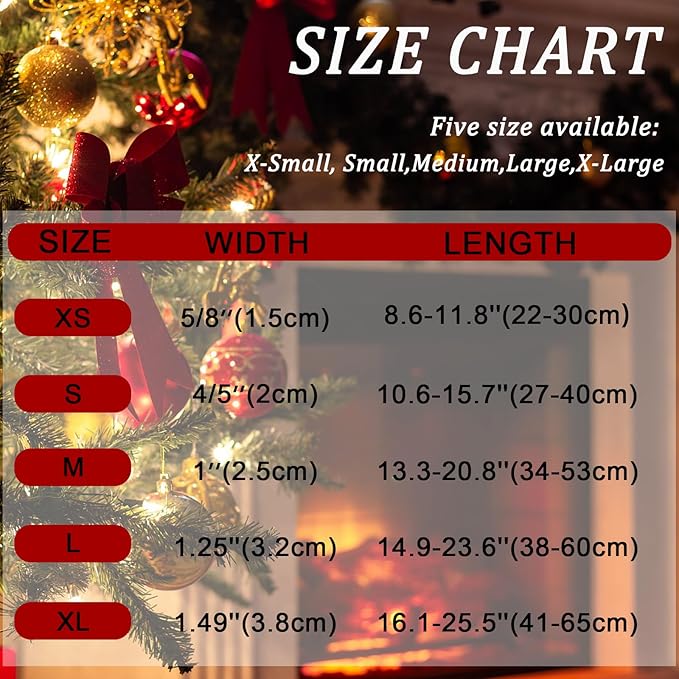 Christmas Plaid Dog Collar with Bow Tie– Adjustable Red & Green Checkered Dog Collar for Small Medium Large Dogs, Soft Xmas Plaid Puppy Collars with Quick Release Buckle S