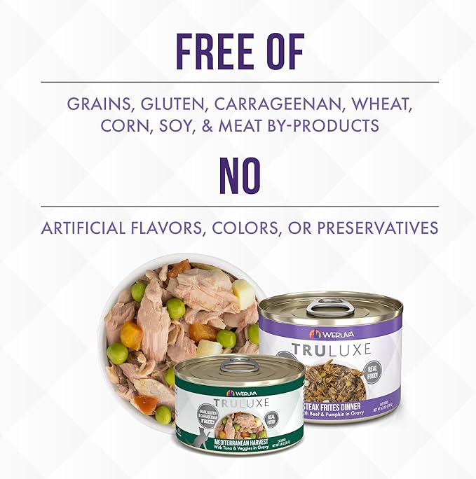 Weruva Truluxe Cat Food, Honor Roll with Wild-Caught Saba in Gravy, 3Oz Can (Pack of 24)