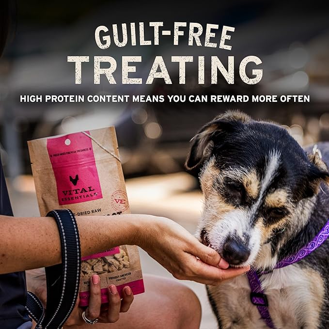 Vital Essentials Single Ingredient Bully Sticks Dog Treats, 1.4 oz | Freeze-Dried Raw | Premium Quality High Protein Training Treats | Grain Free, Gluten Free, Filler Free