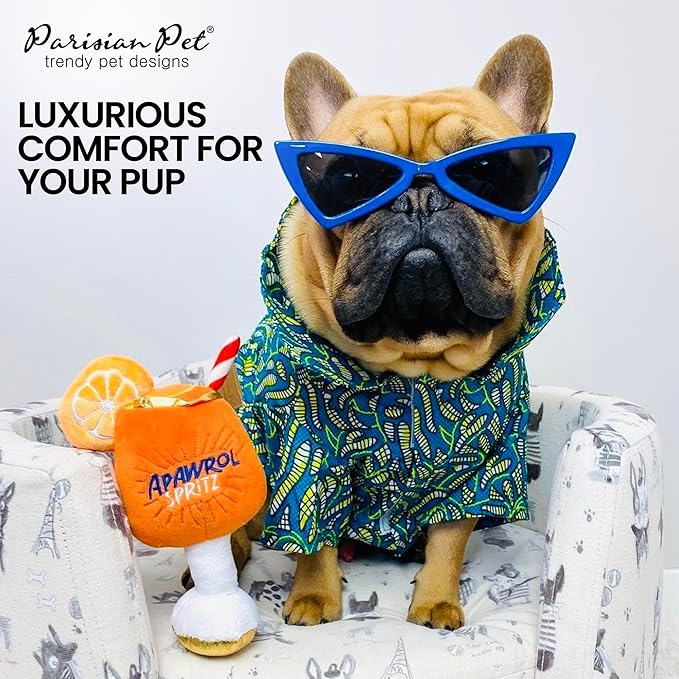 Parisian Pet Shirt - Tribal Camp Beach Outfit - 100% Cotton Summer Clothes - Stylish Dog Costume - Breathable Cool Pet Clothing - Machine Washable Shirts for Large Dogs - L