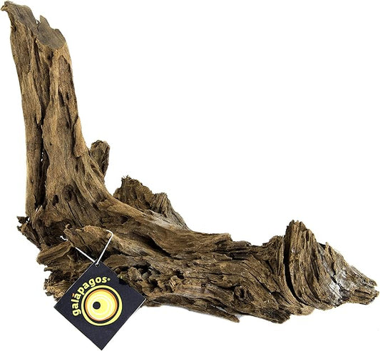 Galápagos (05286) Sinkable Driftwood Bed, Natural, Medium/Large/14-16"
