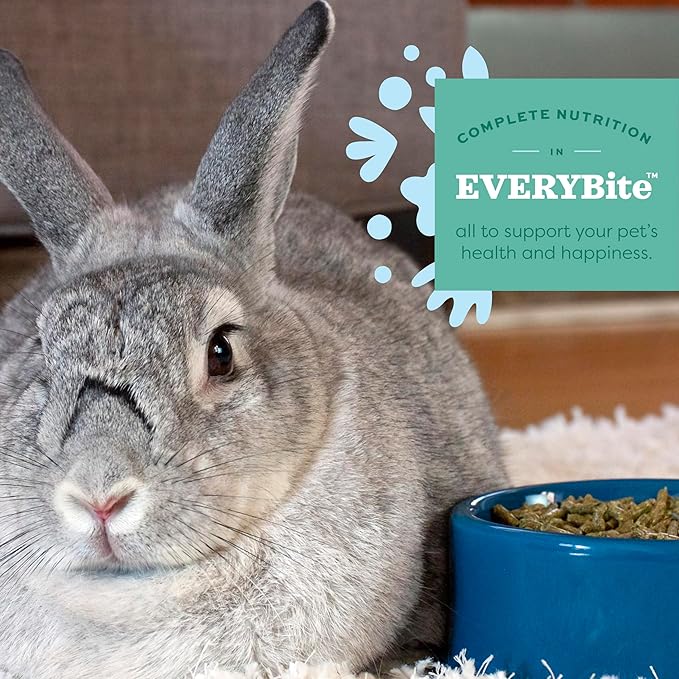 Oxbow Essentials Rabbit Food, Young Rabbit, Made with Oxbow Timothy, Pet Food Pellets for Bunnies, Small Animal Pet Products, Made in USA, High Fiber Bunny Supplies, 10 lb. bag