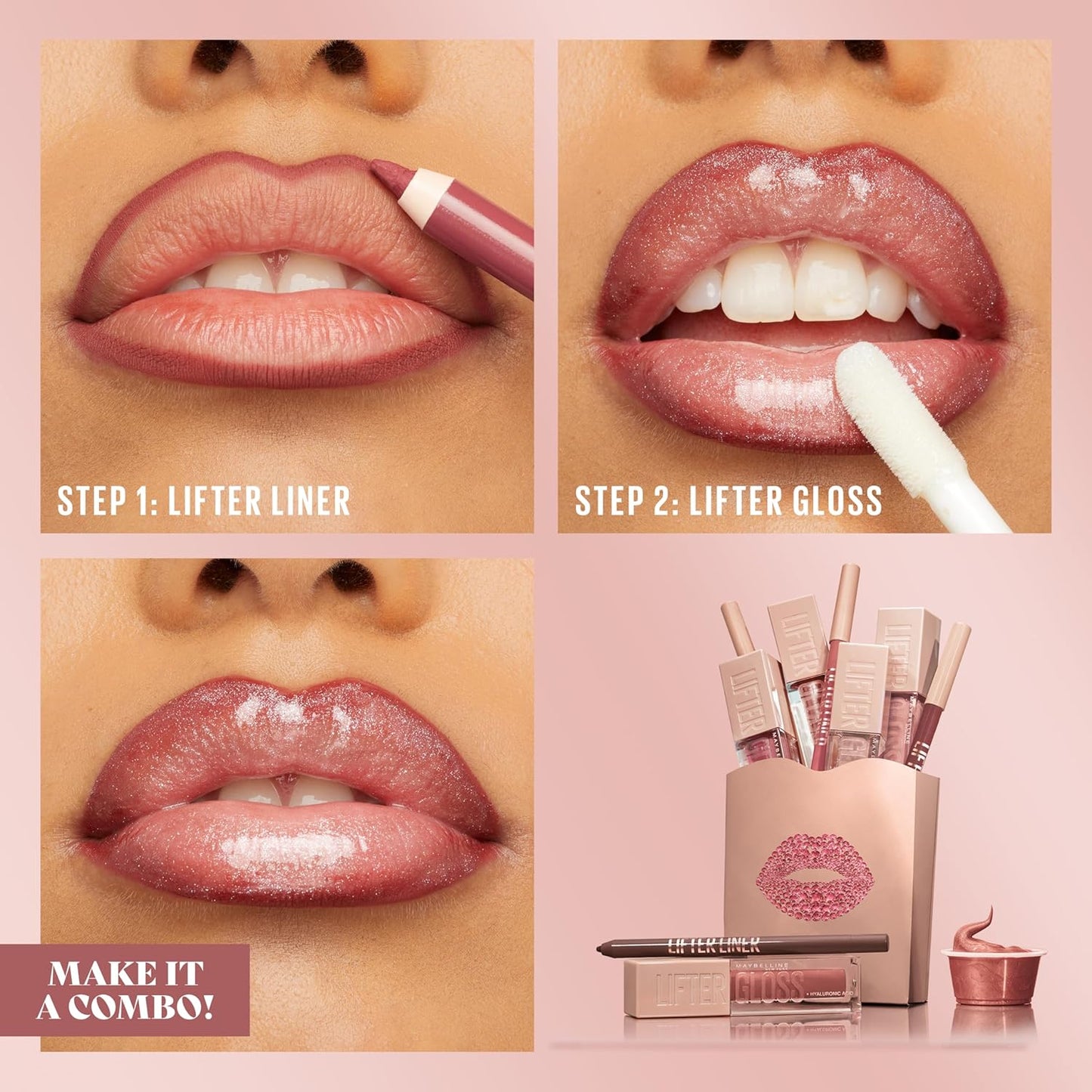 Maybelline Lifter Liner Lip Liner Pencil with Hyaluronic Acid, Cross the Line, 1 Count