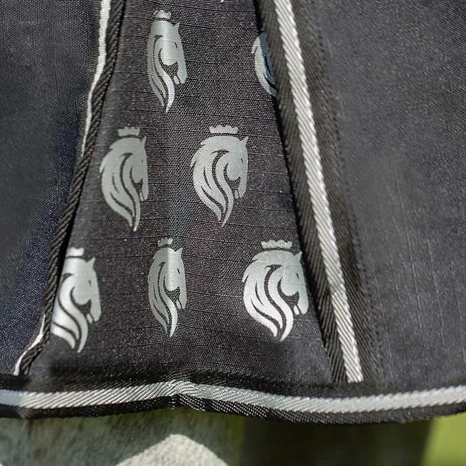 Equinavia Norse Lightweight 100g Fill Horse Rain Blanket | Waterproof Turnout Sheet - Black - 66 in - Black - 66 in
